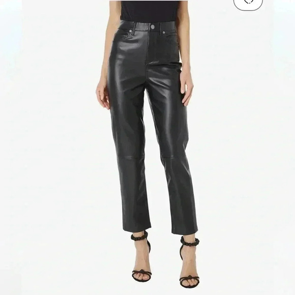 Blank NYC Need You Tonight - Leather Five-Pocket High-Rise Pants size 27 - Picture 2 of 14